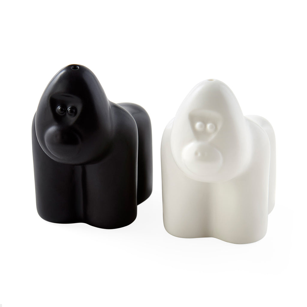 Gorilla Salt & Pepper Set in Porcelain | Jonathan Adler