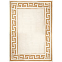 Greek Key Border Flatweave Rug