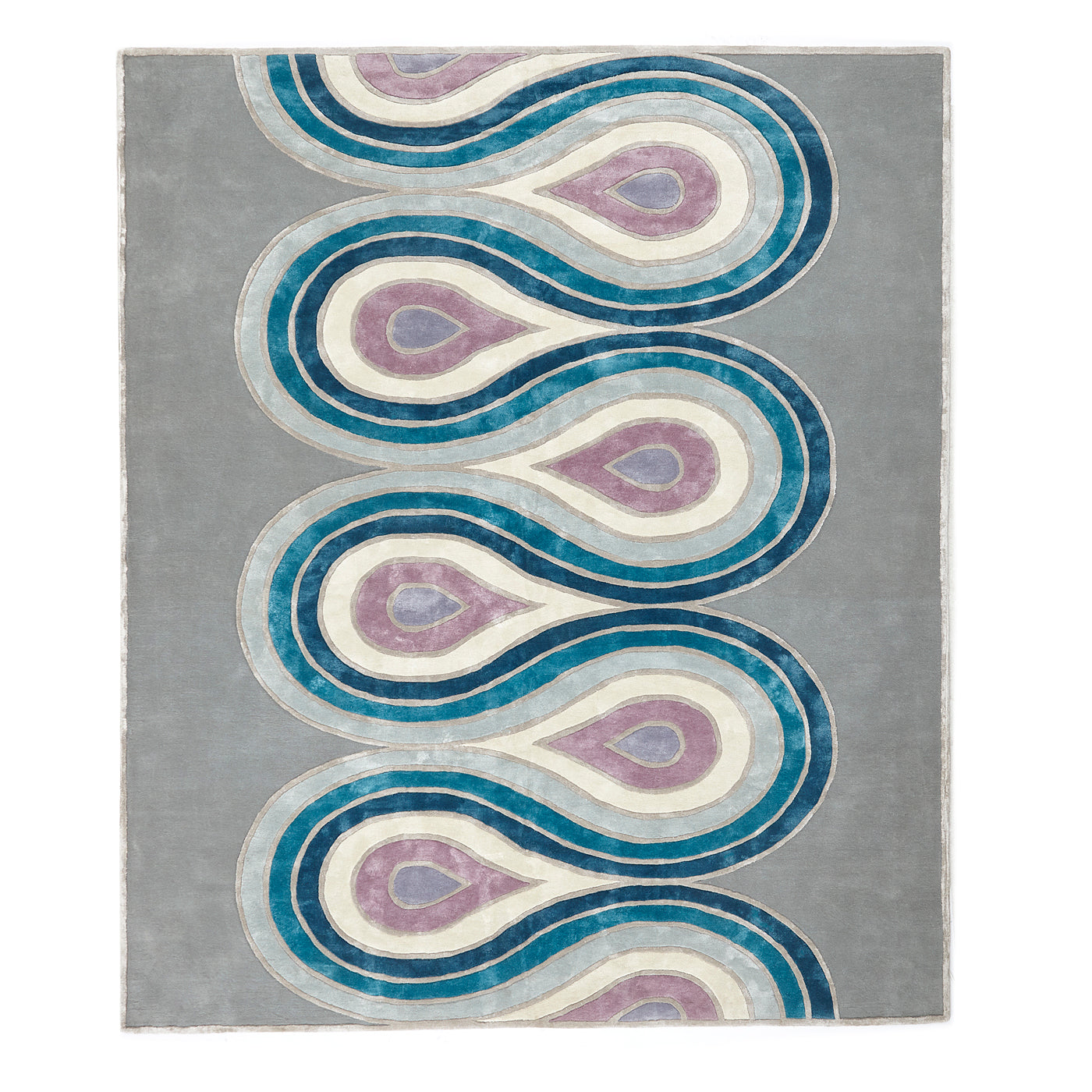 milano hand tufted rug blue purple - front view