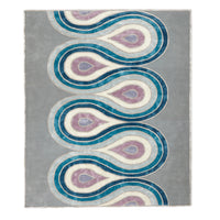 milano hand tufted rug blue purple - front view