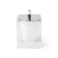 hollywood canister acrylic clear white - front view