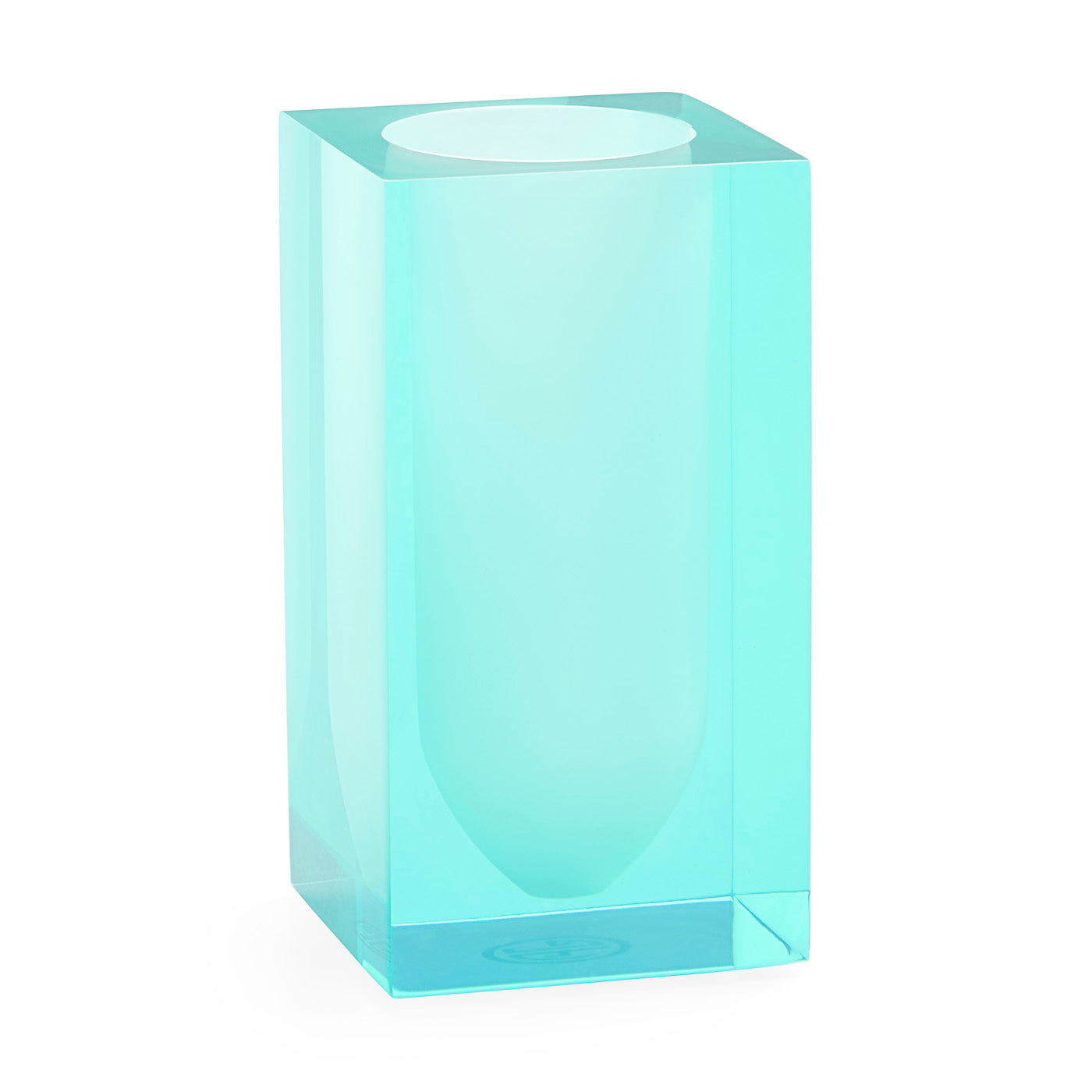 hollywood toothbrush holder celadon acrylic - angle view