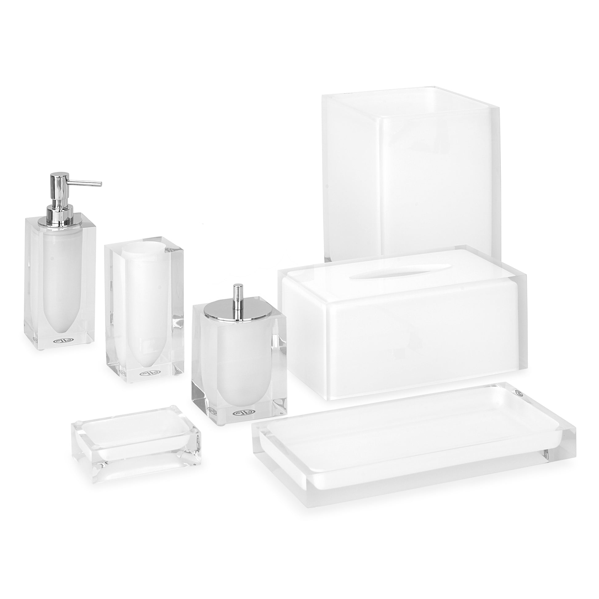 hollywood bath bundle 2 acrylic clear - angle view