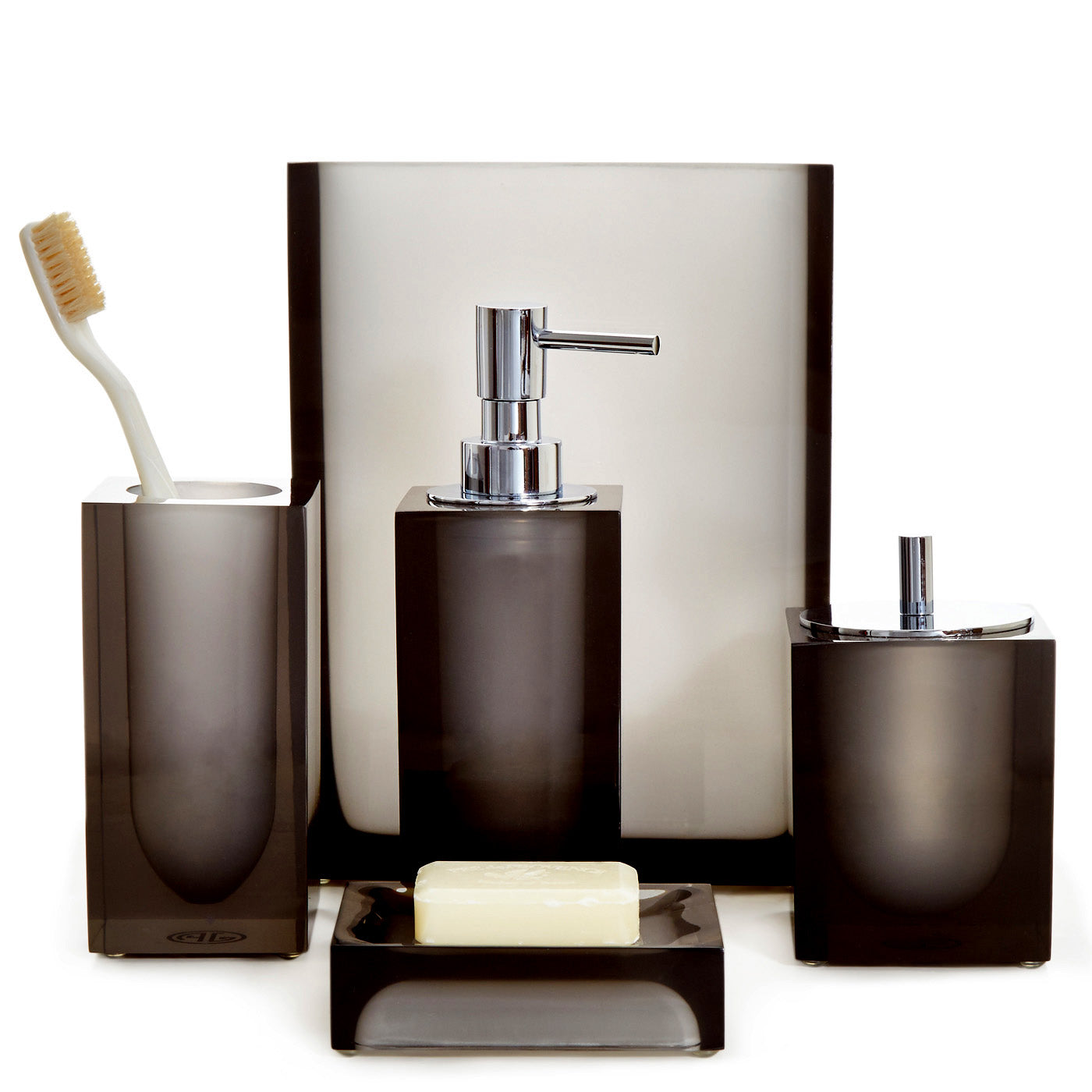 hollywood bath collection acrylic smoke - front view