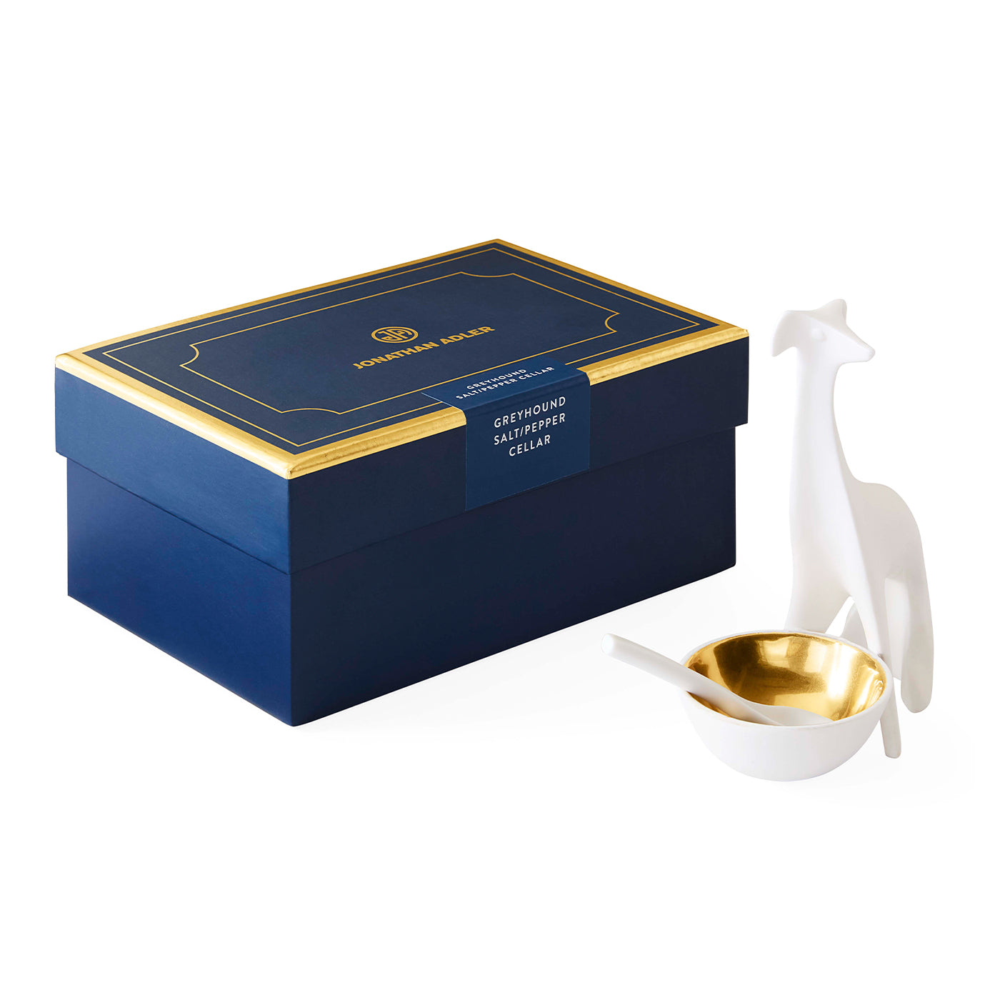 Greyhound Salt & Pepper Cellar with box