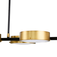 industry six light linear chandelier - details view 2