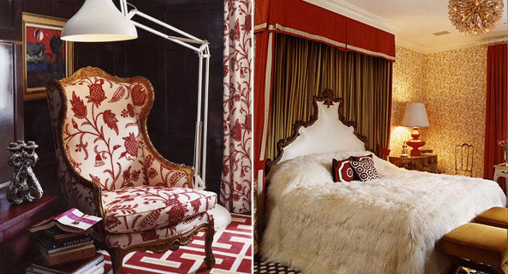 Red Bedroom and Chair Details