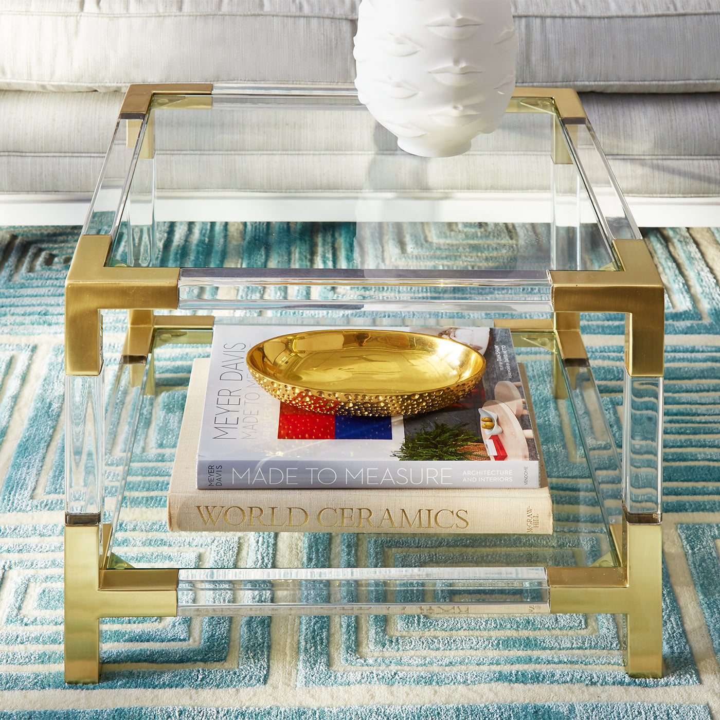 jacques two-tier accent table - styled view