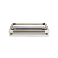 jacques tray small smoke acrylic nickel - front view