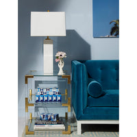 jacques two-tier side table canaan marble table lamp lampert sofa living room - styled view