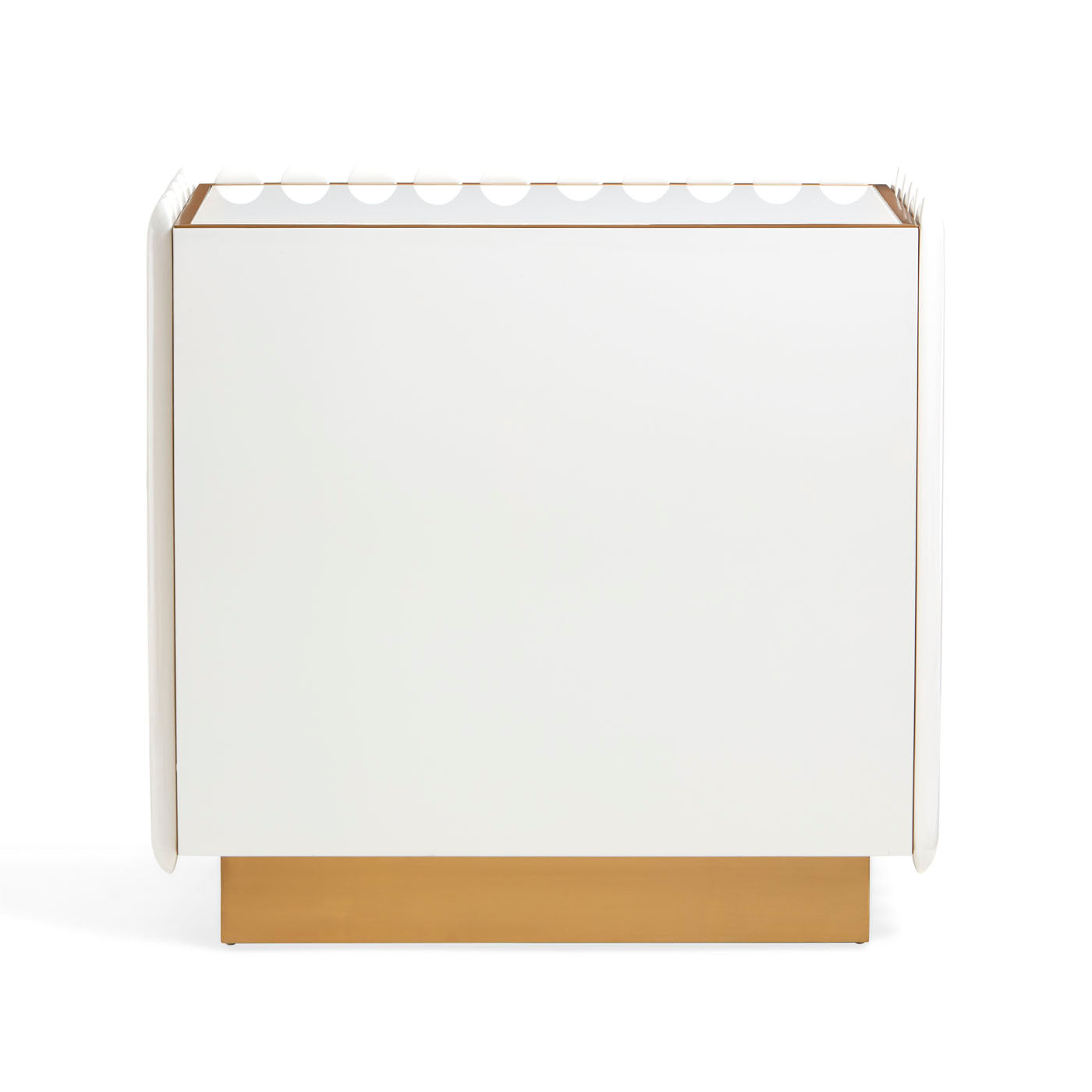 kiki cabinet ivory lacquer brass - back view