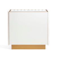 kiki cabinet ivory lacquer brass - back view