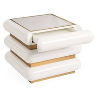 Kiki End Table - opened drawer