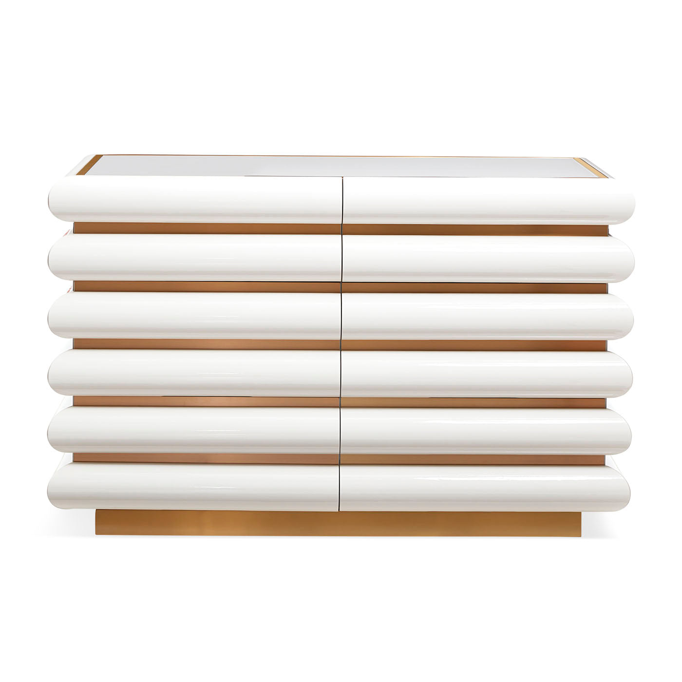 kiki six drawer dresser teal - front view