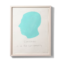carter kustera custom silhouette and text portrait 19x15 light blue jonathan - front view