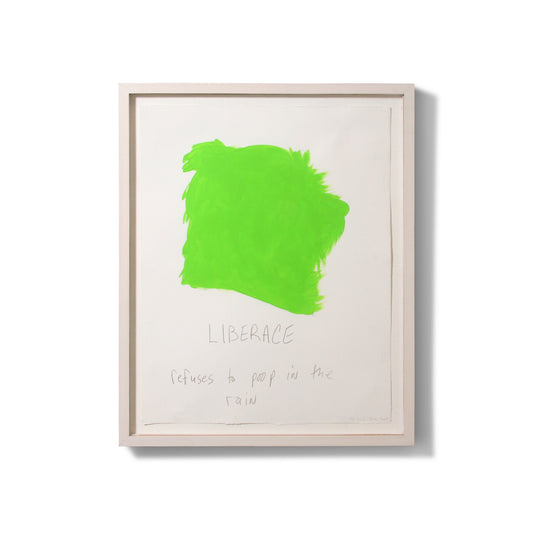 carter kustera custom silhouette and text portrait 12x9 green liberace dog - front view