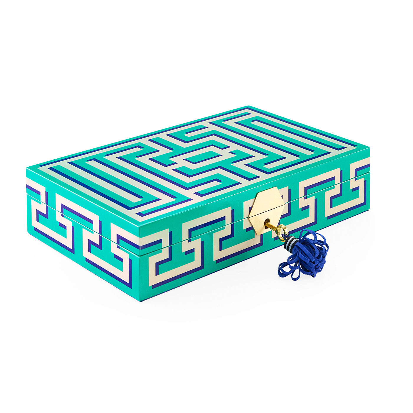 Labyrinth Lacquer Jewelry Box - opened view