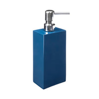 lacquer soap dispenser lacquer navy - angle view