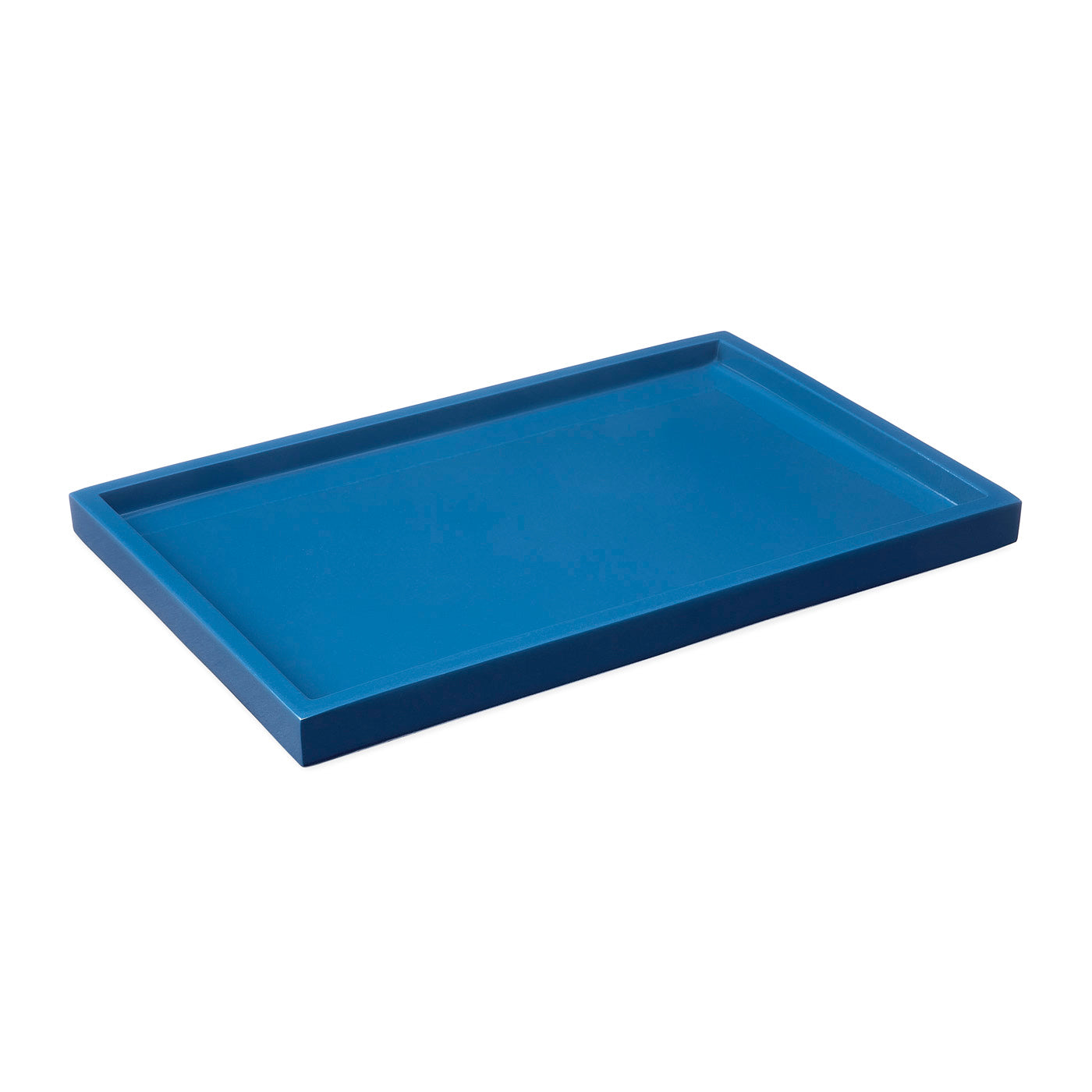 lacquer bath tray navy - angle view