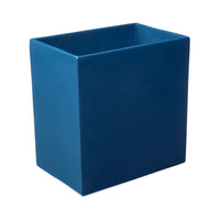 lacquer wastebasket navy - angle view