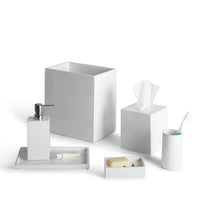 white lacquer bath bundle - group view