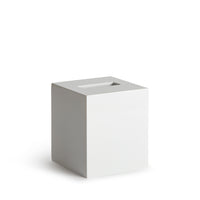 lacquer tissue box white - angle view