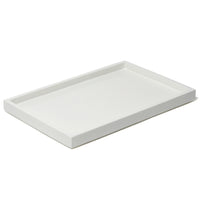 lacquer bath tray white - angle view
