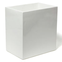 lacquer wastebasket white - angle view