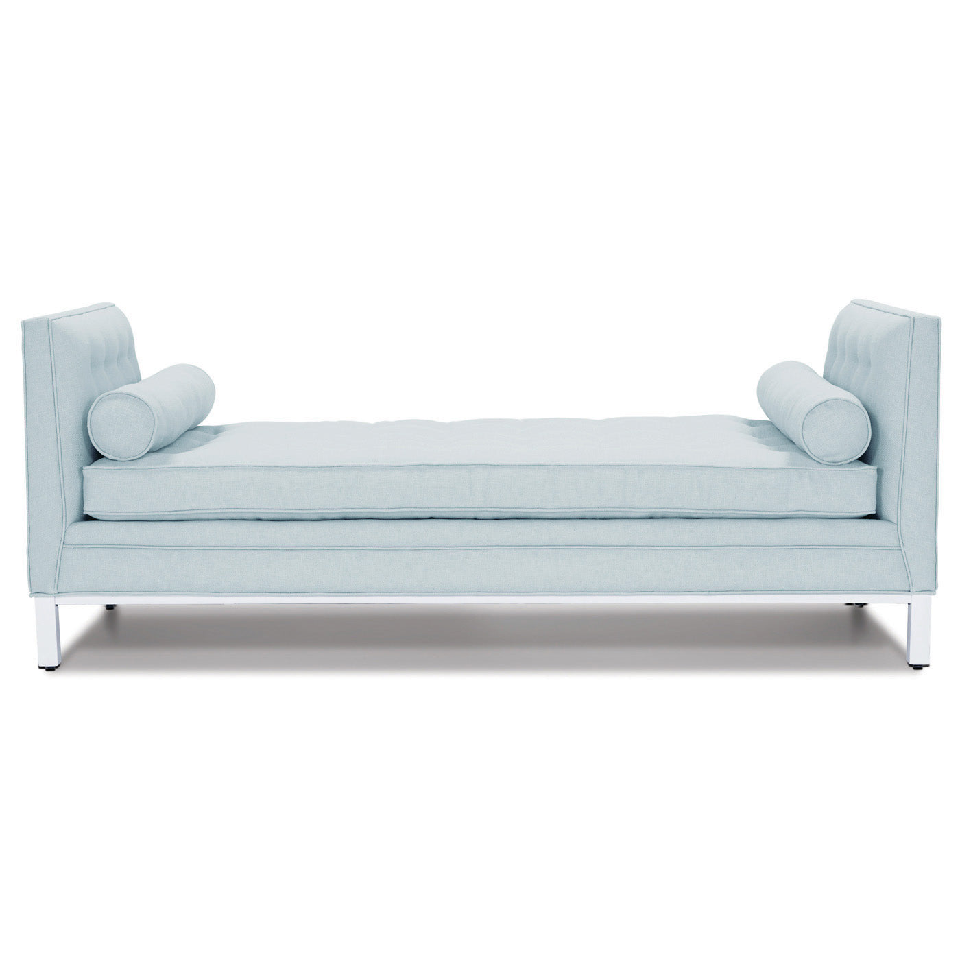 lampert lounger nottingham ice woven white base - front view