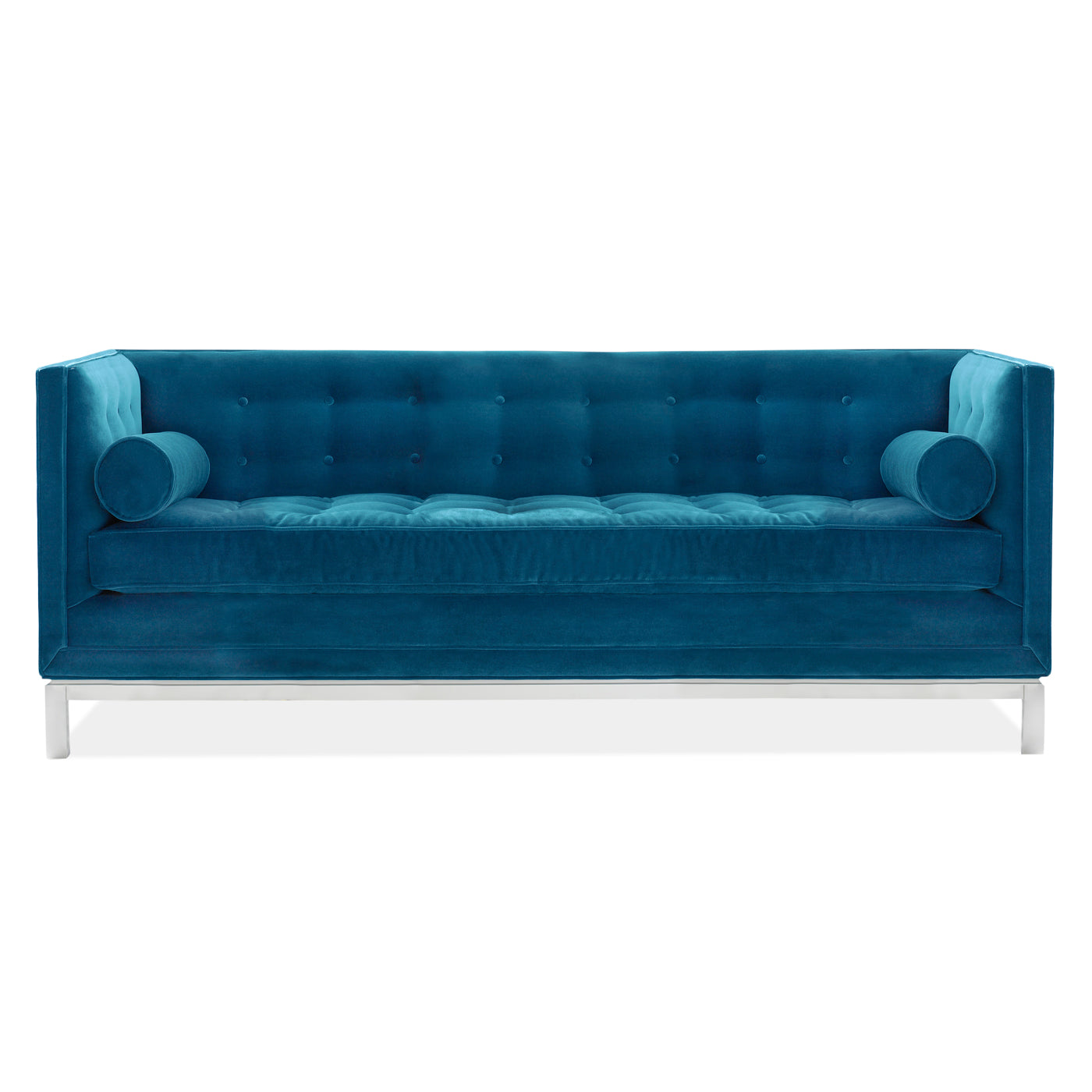 lampert sofa venice peacock white base - front view