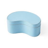 small legume leather box blue - front view