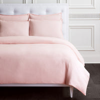 linen duvet set blush pink - folded view