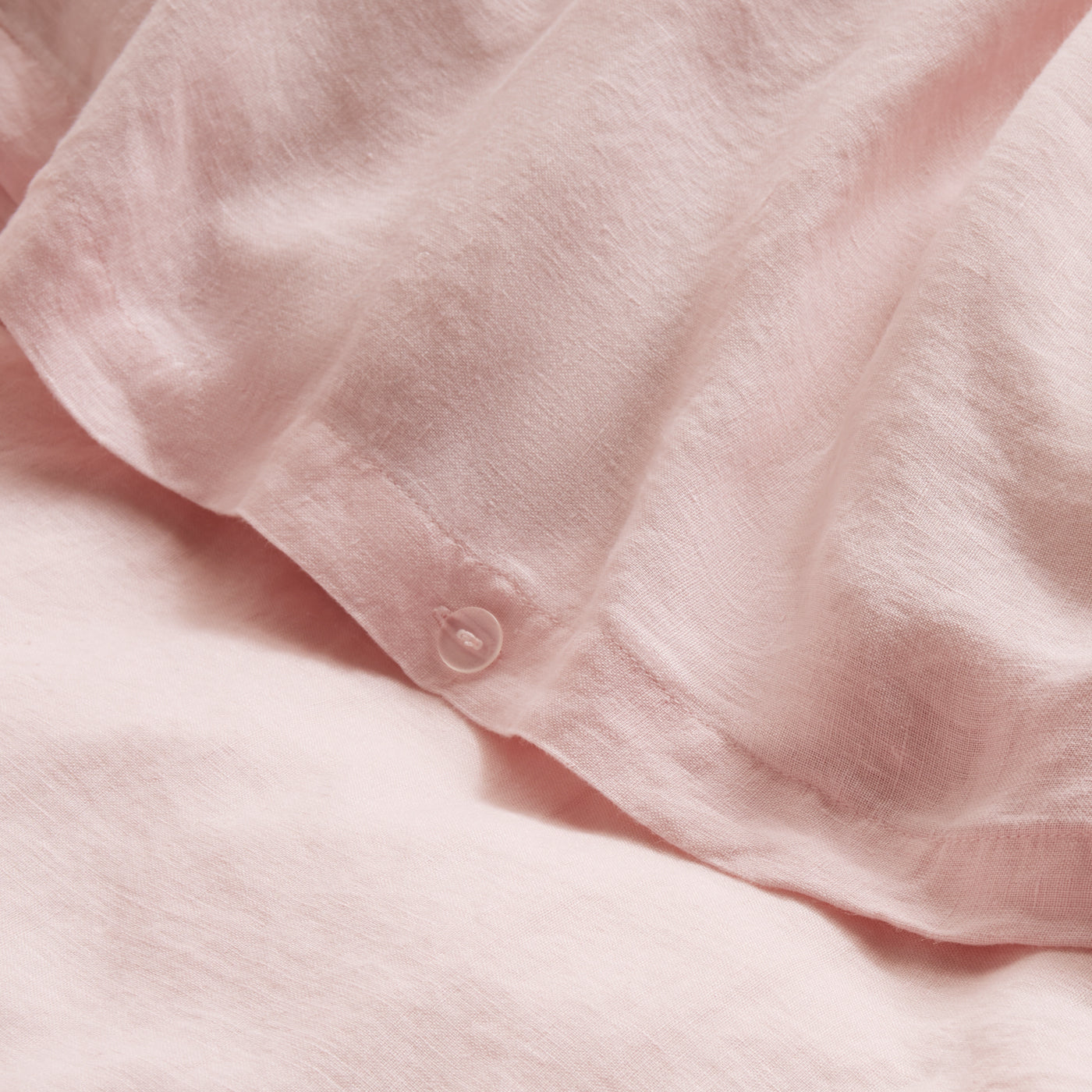 getaway linen duvet set blush - detail view