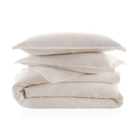 getaway linen duvet set ivory - folded view
