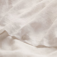 getaway linen duvet set ivory - detail view