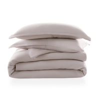 getaway linen duvet set pale grey - folded view
