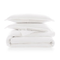 getaway linen duvet set white - folded view