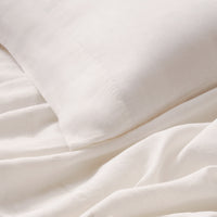 getaway linen sheet set ivory - detail view