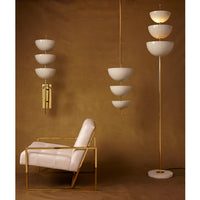 lisbon sconce brass ivory enamel - angle view