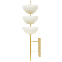lisbon sconce brass ivory enamel - details view