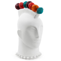 mohawk lollipop holder porcelain white with lollipops - angle view