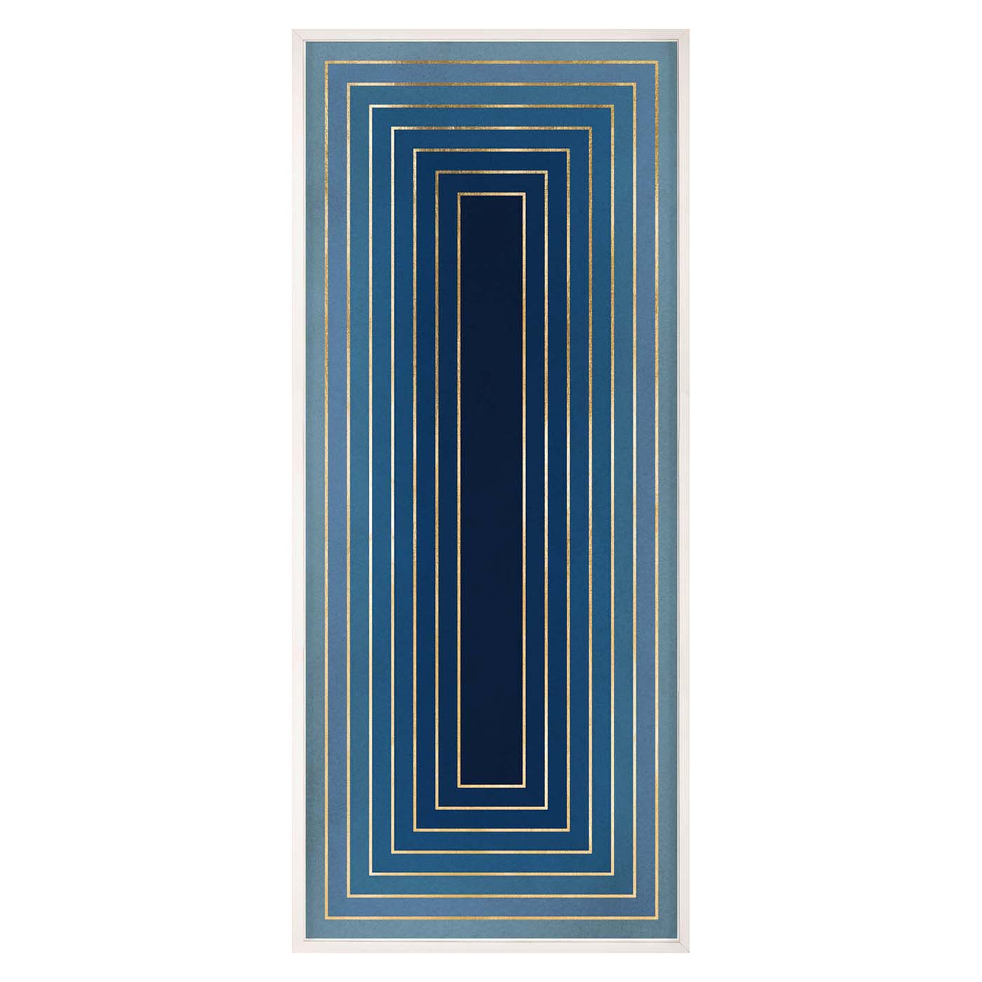 look within print blue gold - front view