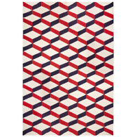 lorenzo reversible peruvian flat weave rug red - back view