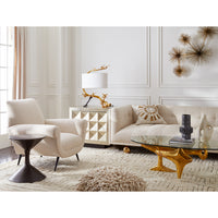 marcello lounge chair claridge sofa living room - styled view