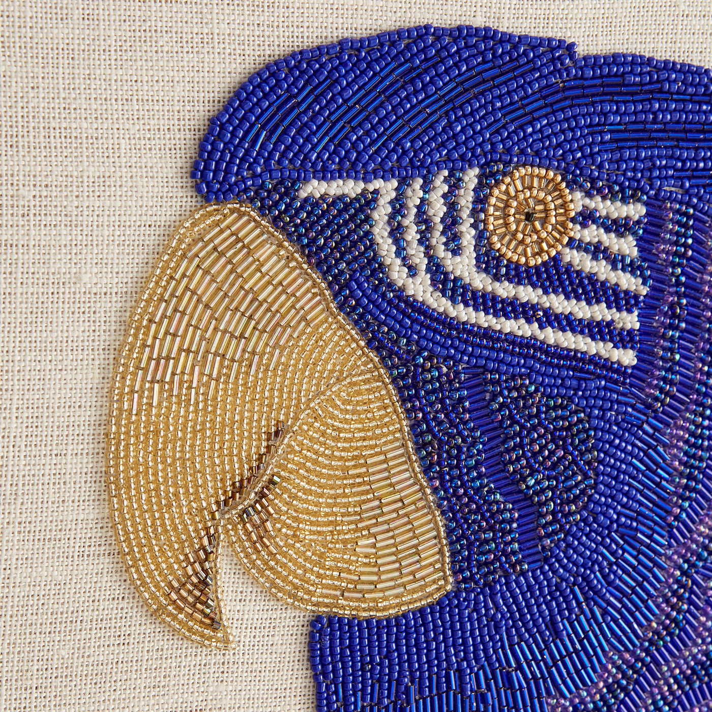 Macaw Beaded Art - details view