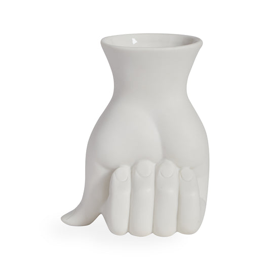 marcel vase porcelain white - front view