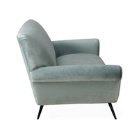 marcello apartment sofa brussels cape velvet legs metal - side view