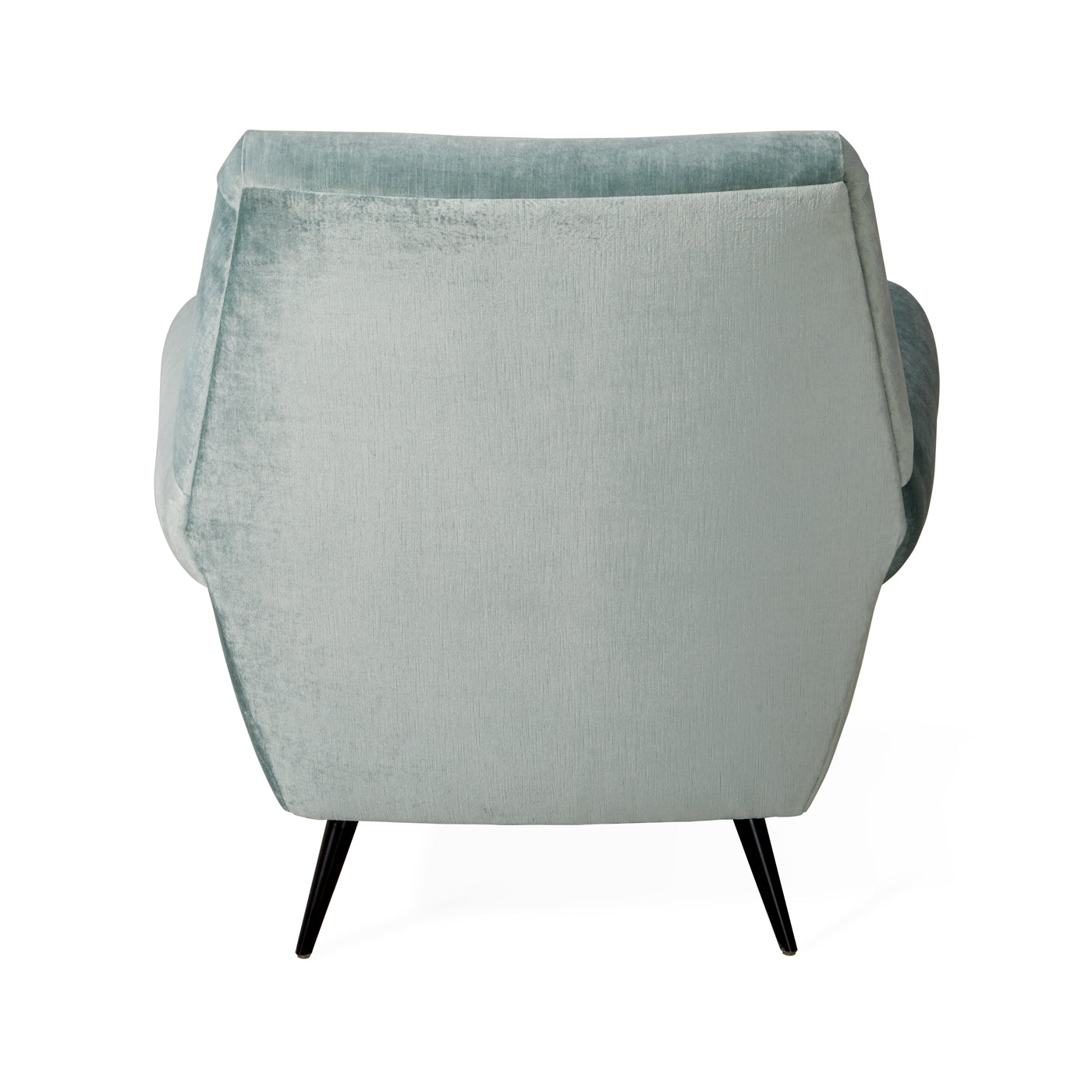 marcello lounge chair brussels cape blue velvet legs metal - back view