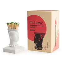 mohawk match strike porcelain white with box - angle view