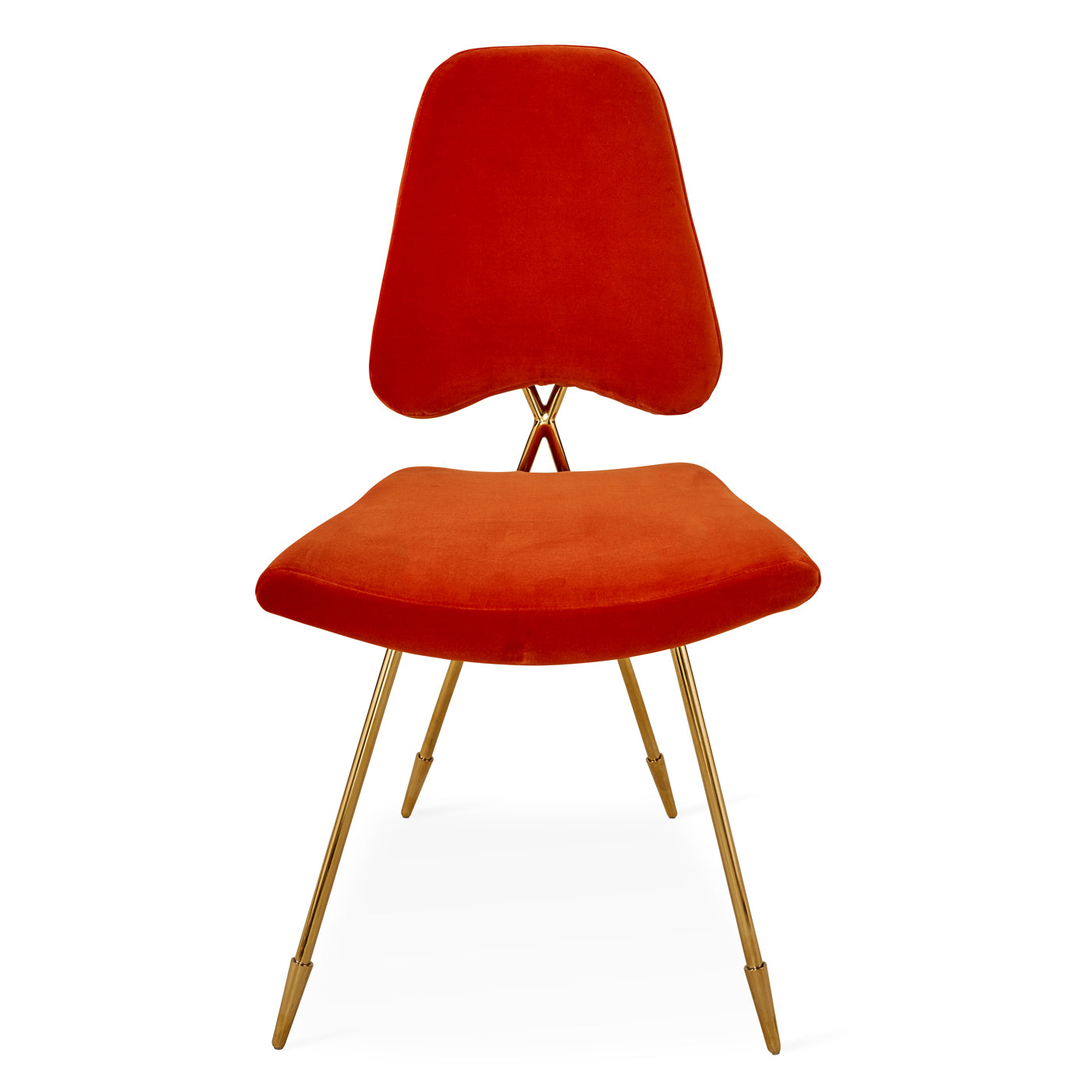 maxime dining chair varese persimmon velvet frame brass 5